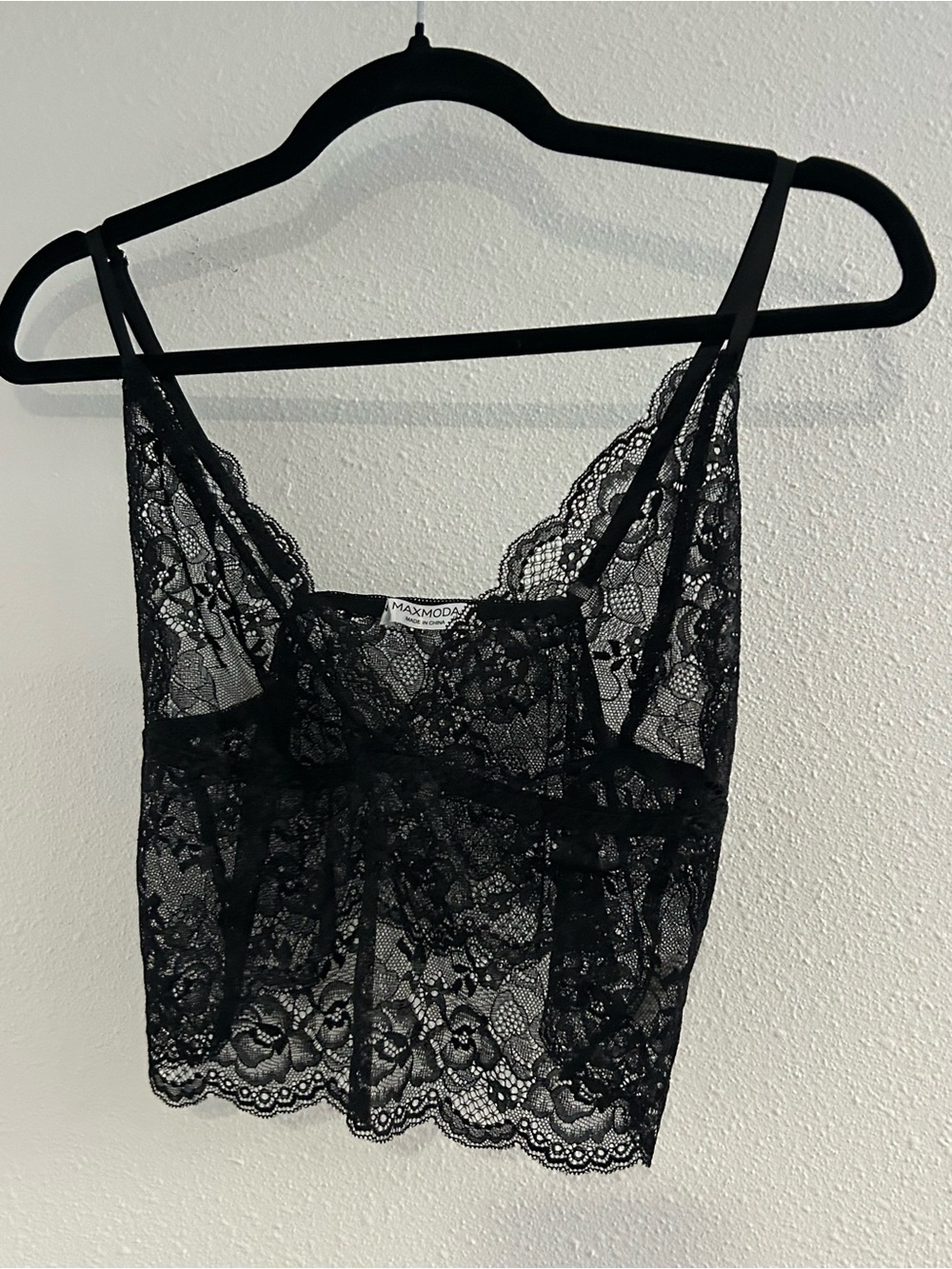 Maxmoda Black Lace Bralette Camisole